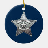 Sheriff's moeder Badge Keramisch Ornament (Voorkant)