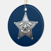 Sheriff's moeder Badge Keramisch Ornament (Links)