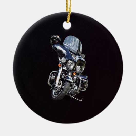 Sheriff's Motorcycle Keramisch Ornament (Voorkant)