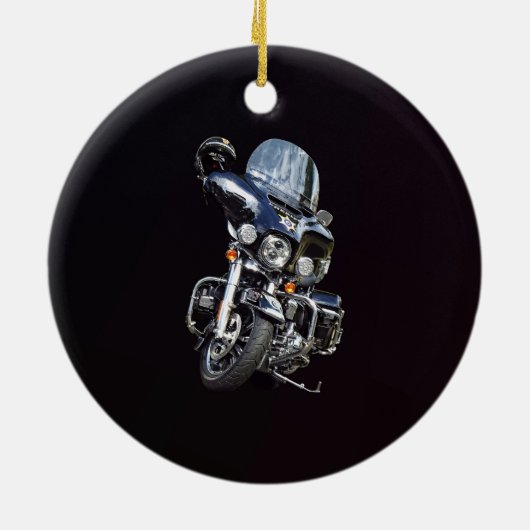 Sheriff's Motorcycle Keramisch Ornament (Achterkant)