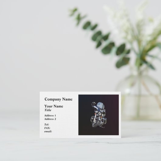 Sheriff's Motorcycle Visitekaartje (Staand voorkant)