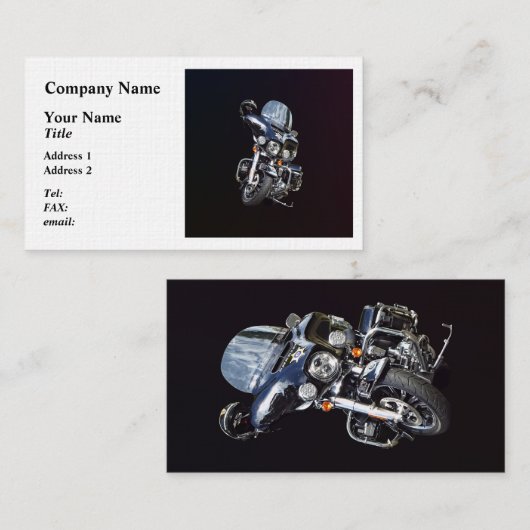 Sheriff's Motorcycle Visitekaartje (Voorkant / Achterkant)