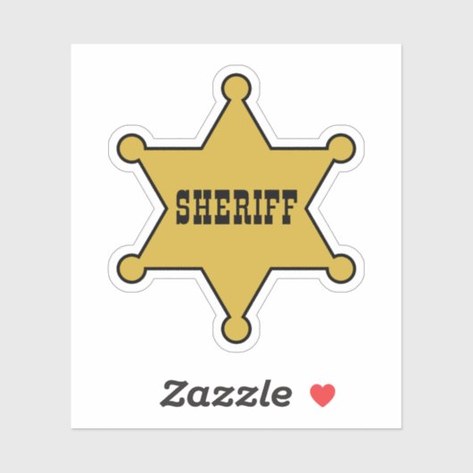 SHERIFF'S SHOWDOWN - SHERIFF BADGE STICKER (Vel)
