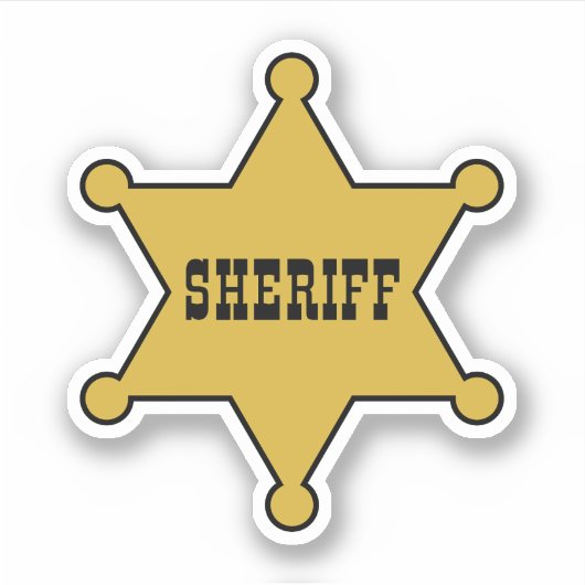 SHERIFF'S SHOWDOWN - SHERIFF BADGE STICKER (Voorkant)