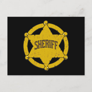 Sheriffs Star Badge Briefkaart
