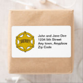 Sheriffs Star Badge Etiket (Insitu)