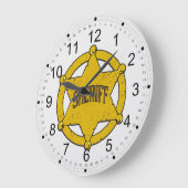 Sheriffs Star Badge Grote Klok (Hoek)