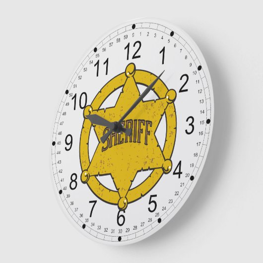 Sheriffs Star Badge Grote Klok (Hoek)