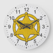 Sheriffs Star Badge Grote Klok (Voorkant)