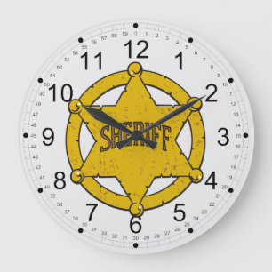 Sheriffs Star Badge Grote Klok