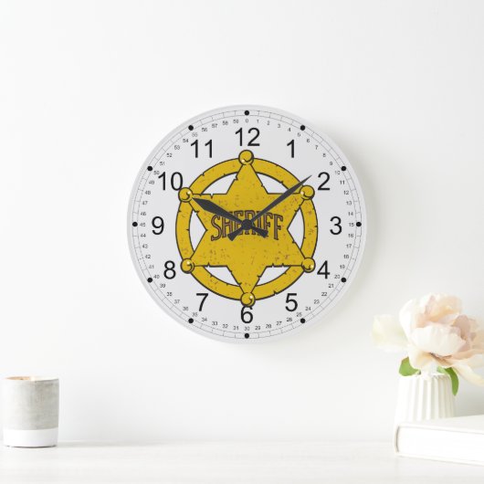 Sheriffs Star Badge Grote Klok (Huis)