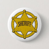 Sheriffs Star Badge Ronde Button 5,7 Cm (Voorkant)