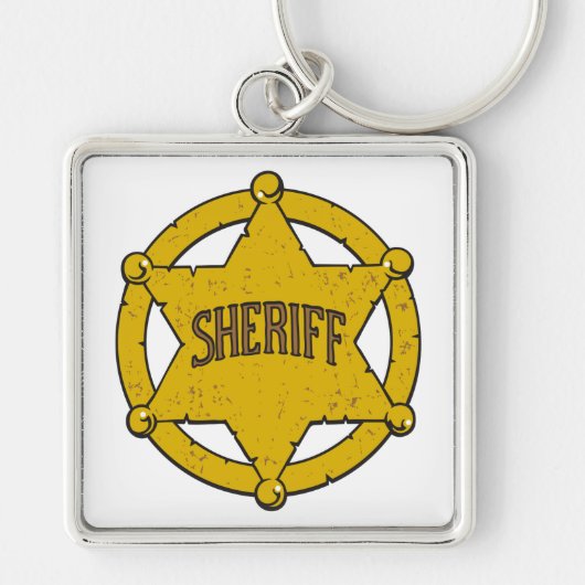 Sheriffs Star Badge Sleutelhanger (Voorkant)