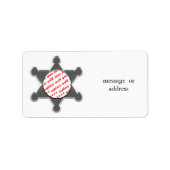Sheriff's Tin Star Photo Lijst Etiket (Voorkant)