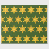Sheriffstern-officier Cadeaupapier (Vlak)