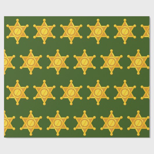 Sheriffstern-officier Cadeaupapier (Vlak)
