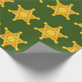 Sheriffstern-officier Cadeaupapier (Hoek)