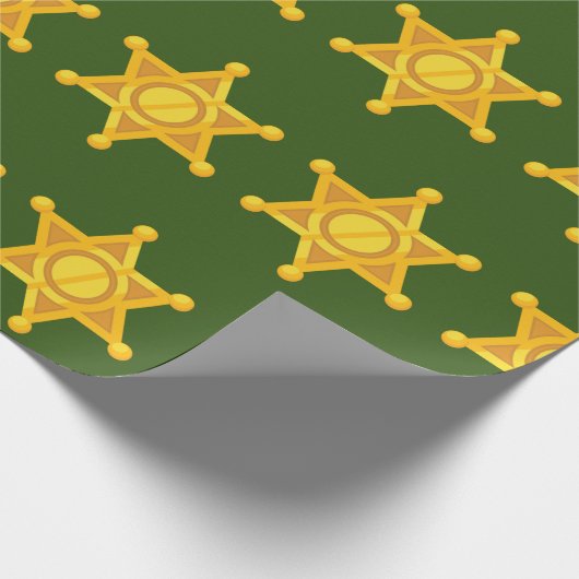 Sheriffstern-officier Cadeaupapier (Hoek)