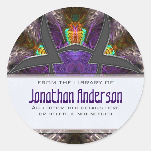 Sherikan Fractal Boekplaat Sticker (Voorkant)