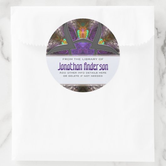 Sherikan Fractal Boekplaat Sticker (Tas)