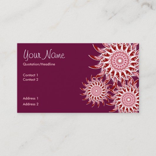 SherikanStarz Visitekaartje (Voorkant)