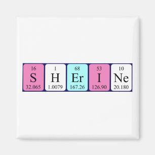 Sherine periodieke table name magnet