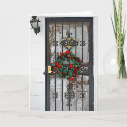 Sherlock 221B Christmas Kaart (Voorkant)