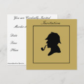SHERLOCK HOLMES INVITATION KAART (Voorkant / Achterkant)