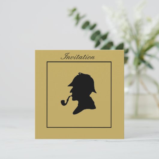 SHERLOCK HOLMES INVITATION KAART (Staand voorkant)