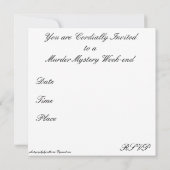 SHERLOCK HOLMES INVITATION KAART (Achterkant)