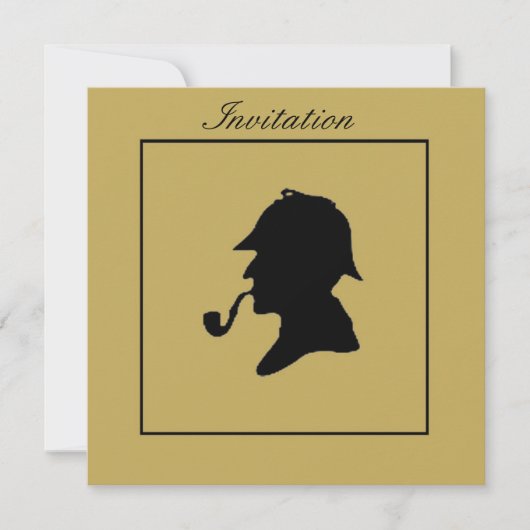 SHERLOCK HOLMES INVITATION KAART (Voorkant)