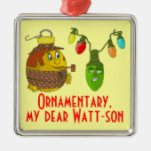 Sherlock Holmes Kerstmis Metalen Ornament (Voorkant)