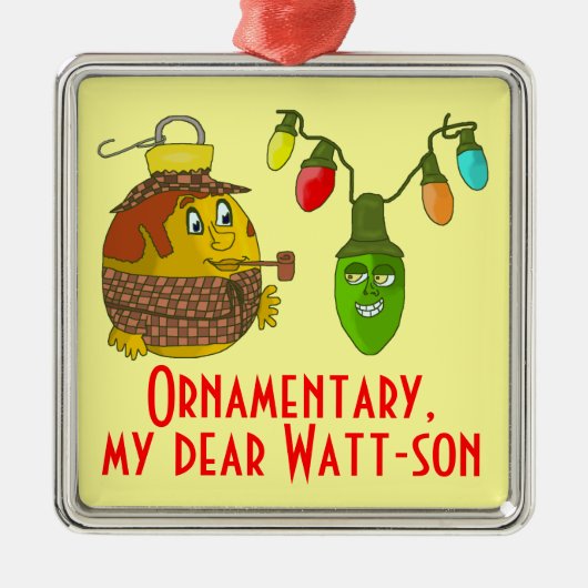 Sherlock Holmes Kerstmis Metalen Ornament (Voorkant)