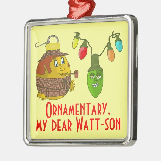 Sherlock Holmes Kerstmis Metalen Ornament (Links)