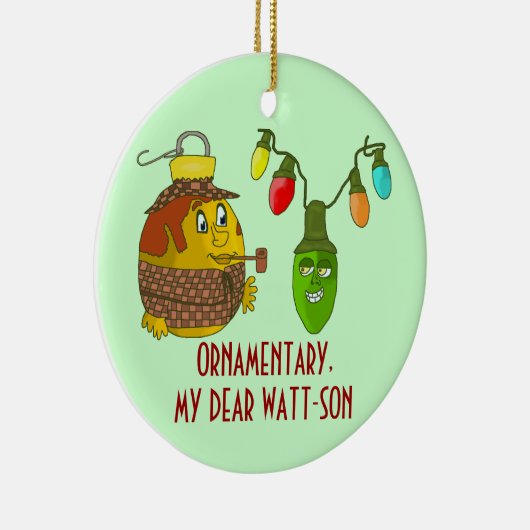 Sherlock Holmes kerstversiering Keramisch Ornament (Rechts)