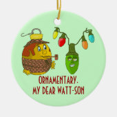 Sherlock Holmes kerstversiering Keramisch Ornament (Voorkant)