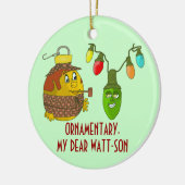 Sherlock Holmes kerstversiering Keramisch Ornament (Links)