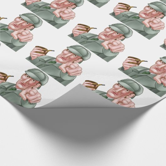 Sherlock Holmes Pointing Cartoon Cadeaupapier (Hoek)