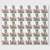 Sherlock Holmes Pointing Cartoon Cadeaupapier (Vlak)