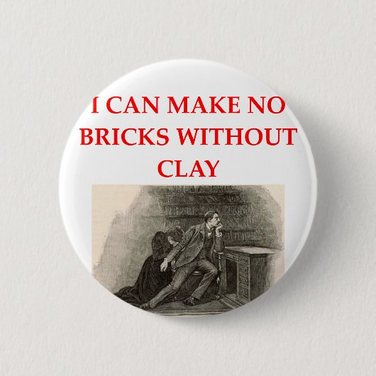 sherlock holmes ronde button 5,7 cm (Voorkant)