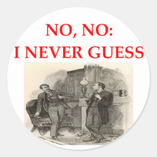 Sherlock Holmes Ronde Sticker