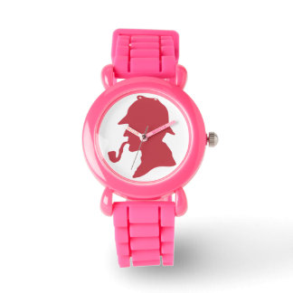 Sherlock Holmes Silhouette Polshorloge Horloge