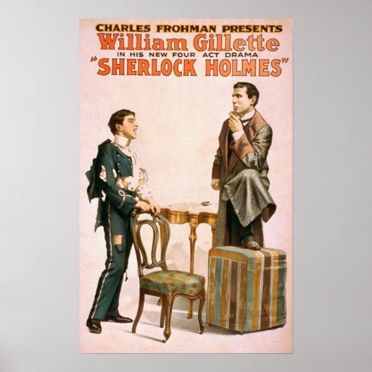 Sherlock Holmes Theatrical Play Poster #3 (Voorkant)