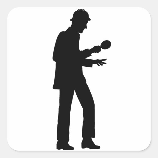 Sherlock Holmes Vierkante Sticker (Voorkant)