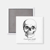 Sherlock Quote I Covet Your Skull Gothic Magnet (Voorkant / Achterkant)