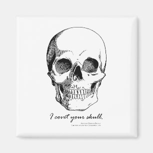 Sherlock Quote I Covet Your Skull Gothic Magnet