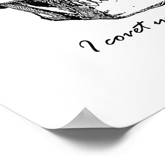 Sherlock Quote I Covet Your Skull Gothic Poster (Hoek)