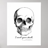 Sherlock Quote I Covet Your Skull Gothic Poster (Voorkant)