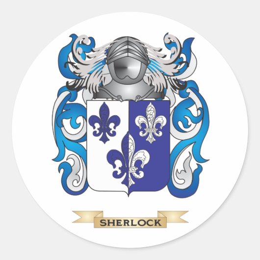 Sherlock wapenschild (Family Crest) Ronde Sticker (Voorkant)