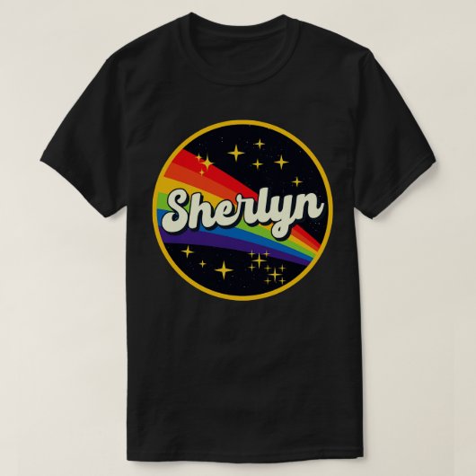 Sherlyn regenboog in ruimte  stijl t-shirt (Design voorkant)